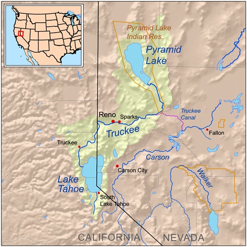 Truckee River Watershed Map